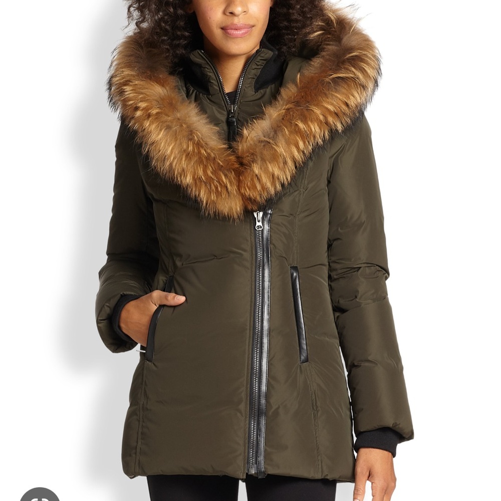 - Mackage olive green aldali coat size M bought from mackage directly